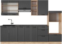 Vicco Fame-Line Complete keukeneenheid – 280 cm, WB Antraciet Donkergrijs