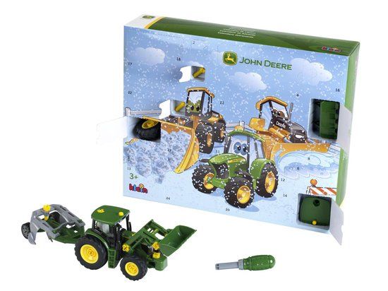 Klein Toys John Deere Adventskalender - Bouwset Trekker - Groen/Geel