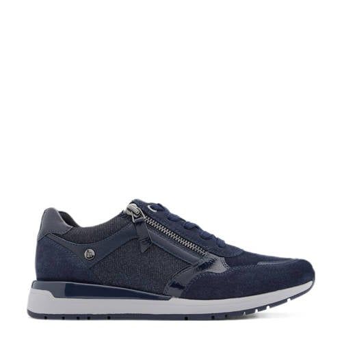 Medicus comfort suède sneakers donkerblauw
