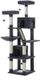 Merkloos / Sans marque Corvance B.V. Kattenboom - Kitten Krabpaal - Katten Klimmuur - Sisal Krabpalen - Grote - 180cm Hoog - Meerdere Verdiepingen - Krabpalen - Krabplanken - Arbre a Chat - Hangmatten - Donkergrijs
