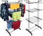 Sonora-grijs Étagère à linge pliable avec roulettes