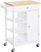 Homcom Keukenkar 66x39.5x86.5cm MDF Wit