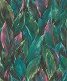 Rasch Behang 537352 - vliesbehang met grote bladeren in groen en roze uit de collectie Curiosity - 10,05m x 0,53m (LxB), turquoise