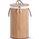 Zeller Wasmand - bamboe hout - rond/deksel - 35 x 60 cm - 73 Liter