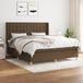 Maison Exclusive - Lit boxspring avec matelas, brun foncé, 160x200 cm, rembourré