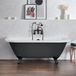 Richmond Baignoire semi-autoportante Classique 168,5cm x 78cm - Dark Charcoal (Gris), avec pieds de baignoire noirs