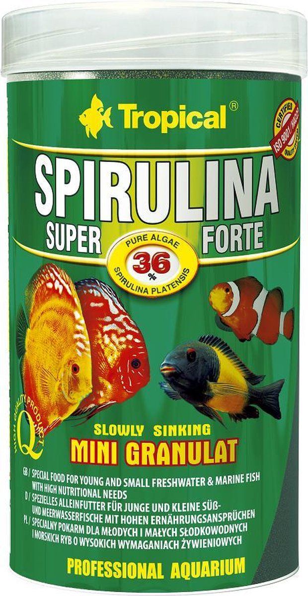 Tropical Super Forte Spirulina Mini Granulaat 36% | 250ml | Visvoer