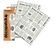 Decopatch Papier No. 770 (wit zwart krant, 395 x 298 mm) 3-pack