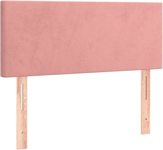 vidaXL Hoofdbord 80x5x78/88 cm fluweel roze
