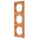 REV Schakelserie NOVA - 3-voudig frame stopcontacten & schakelaars | Verticaal