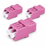 1aTTack.de 3x Fiber Optic RJ45 Style Connectors OM4 LC Duplex Female naar LC Duplex Female Multimode Violet