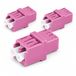 1aTTack.de 3x Fiber Optic RJ45 Style Connectors OM4 LC Duplex Female naar LC Duplex Female Multimode Violet