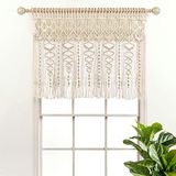 Lush Decor Boho Macrame getextureerde katoenen volant, 101,6 cm B x 76 cm L, neutraal