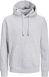 JACK & JONES Star basic sweat hood regular fit - heren hoodie katoenmengsel met capuchon - lichtgrijs melange