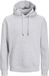 JACK & JONES Star basic sweat hood regular fit - heren hoodie katoenmengsel met capuchon - lichtgrijs melange
