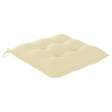 VidaXL Fauteuil de jardin Assise capitonnée Bambou Crème (2 pièces)
