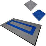 MonsterShop Monster Group BV Geventileerde kliktegels - grijs/blauw - 3,2m x 6m - incl. 46 randen