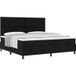 Maison Exclusive - Lit boxspring avec tête de lit, noir, 200 x 200 cm, rembourré