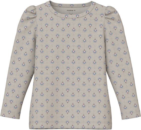 NAME IT - NMFONINE LS XSL TOP BF - Meisjes - Blouses - Maat 92 - Peyote Melange