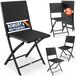 Chaise pliante - Polyrotin - 43 x 49 x 81 cm - Noir - Pour balcon et camping