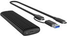 Icy Box IB-1808MCT-CU31 Extern M.2 NVMe & SATA SSD Behuizing – USB 3.2 Gen 2 Type-C®, tot 10 Gbit/s overdracht, werkzeugloos ontwerp, aluminium koelhuis met warmtepad, ondersteunt 2230/2242/2260/2280 formaten
