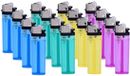 Briquets Prof - jetables - 16x - coloré - 8 cm