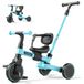 OEM 3-in-1 kinderloopfiets met duwstang, blauw, geschikt voor kinderen van 3 tot 12 jaar