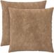 vidaXL - Taie d'oreiller - 2 pièces - HEERLEN - Taupe - 55 x 55 cm - Coton satiné