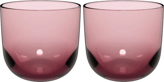 LIKE BY VILLEROY & BOCH Villeroy & Boch – Like Grape waterglas set 2-dlg, gekleurd glas paars, 9 x 8 cm