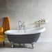 Hudson Reed Baignoire îlot Gris Pierre - Design rétro - 171cm x 74cm