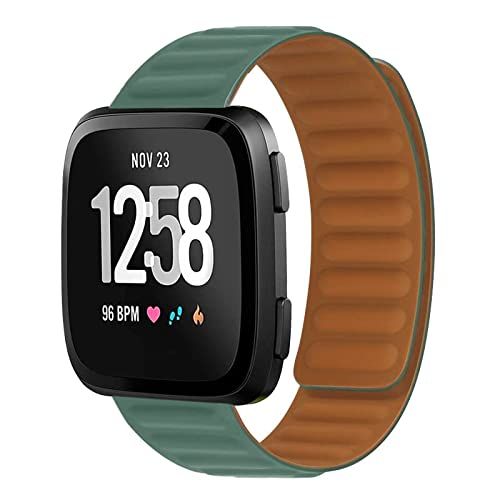 By Qubix Qubix Siliconen Loop bandje - Groen - compatible met Fitbit Versa 3/4 & Sense 1/2