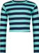 Vingino G-Basic-crop rib stripe Meisjes T-shirt - Maat 128 - Artic blue