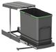 Bac de recyclage de 24 litres, coulissant, de couleur gris anthracite, pour la cuisine