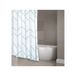 MSV Douchegordijn Polyester Blauw, Wit 180x200 cm