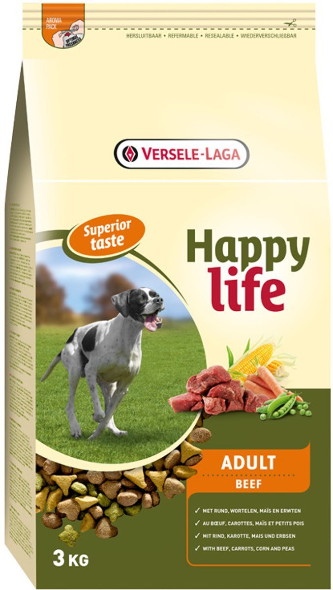 Happy Life Adult Beef Superior - Hondenvoer - 3 kg