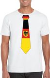 Bellatio Decorations Duitsland Supporters T-shirt - Wit - Heren - Korte Mouw - XL