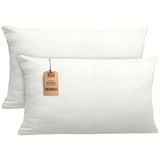 NatureMark Set van 2 jersey kussenslopen, 40 x 80 cm, natuur/crème