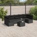 Prolenta Maison Exclusive - Tuinset voor de tuin, 8-delig, met kussens, zwart, van polyrotan
