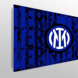 Licensed Décor FC Internazionale Milano hoofdeinde met eenpersoonsbed - 100 cm (b) x 75 cm (h) - Gelaagde kuif - Officieel gelicentieerd product
