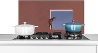 KitchenYeah Spatscherm keuken - Vintage - Design - Man - 90x45 cm - Aluminium