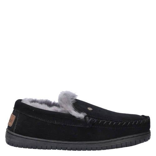 Warmbat Australia suède pantoffels zwart