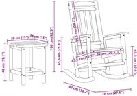 vidaXL Fauteuil à bascule Bleu marine