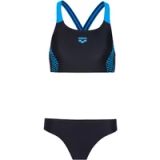 Arena Dames zwempak 2-delig Openings Energy Back zwart/turquoise Maat 40