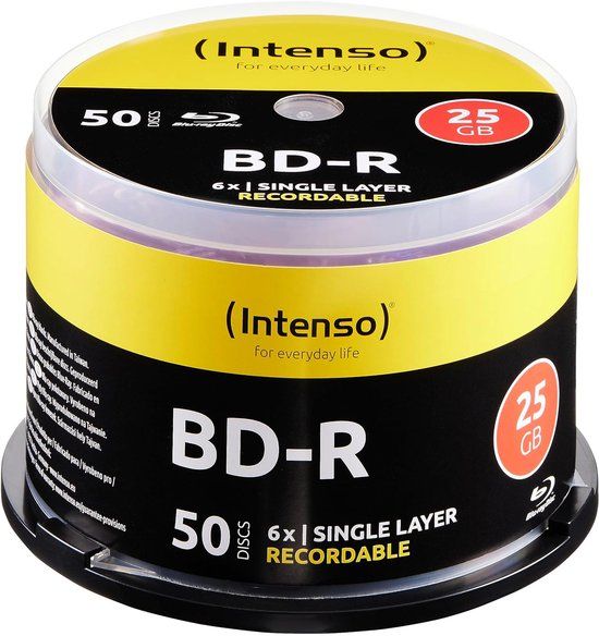 Intenso Blu-ray disc - 25 GB - 6x speed - cakebox 50 stuks