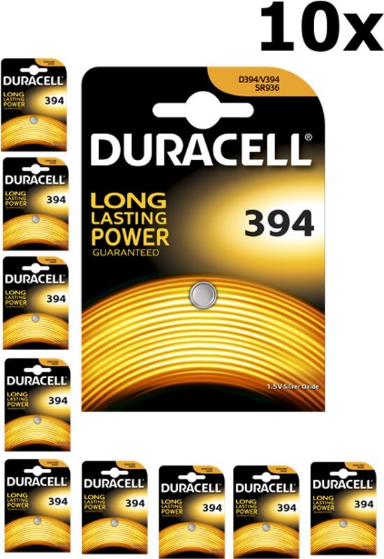 Duracell 10 Stuks 10 Blister a 1st D394 SR936SW 1.5V knoopcel batterij