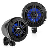 Pyle 4 inch waterdichte off-road luidsprekers - 150 W 2-weg marine woofer geluidssysteem met 360° draaibare beugel