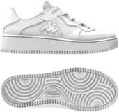 Kappa Maserta EV Kinderschoenen Unisex Sneakers Wit Synthetisch/Textiel Rubber Zool Vetersluiting Maat 32 Herfst/Winter 2024