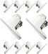 Thuisbesteld B.V. Clips de montagne en acier inoxydable - Lot de 10 clips classeurs en métal argenté - Clips pour sacs alimentaires - Clips de papeterie - Convient pour le bureau à domicile, les fournitures scolaires - Spécifications multiples - 100 mm