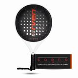 ORVEN SAONA Padelrackets, 100% gemaakt in Spanje, vermogen 85%, controle 100% - voor gevorderde en professionele spelers, padelrackets voor dames en heren, met hoes