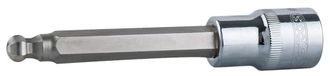 KS Tools 918.5317 1/2" CHROMEplus Bit-dopsleutel binnenzeskant met kogelkop, lang, 10mm